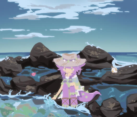 summer drawing; character belongs to @Alleesaur
